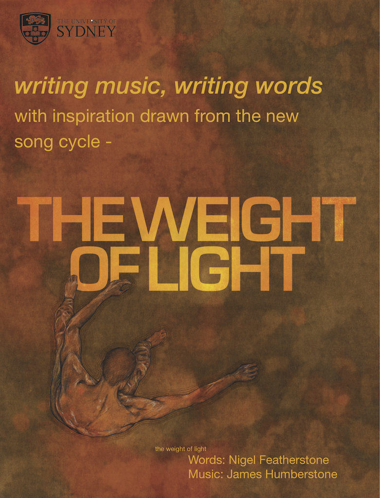 The cover of the resource book we made for our song cycle The Weight of Light